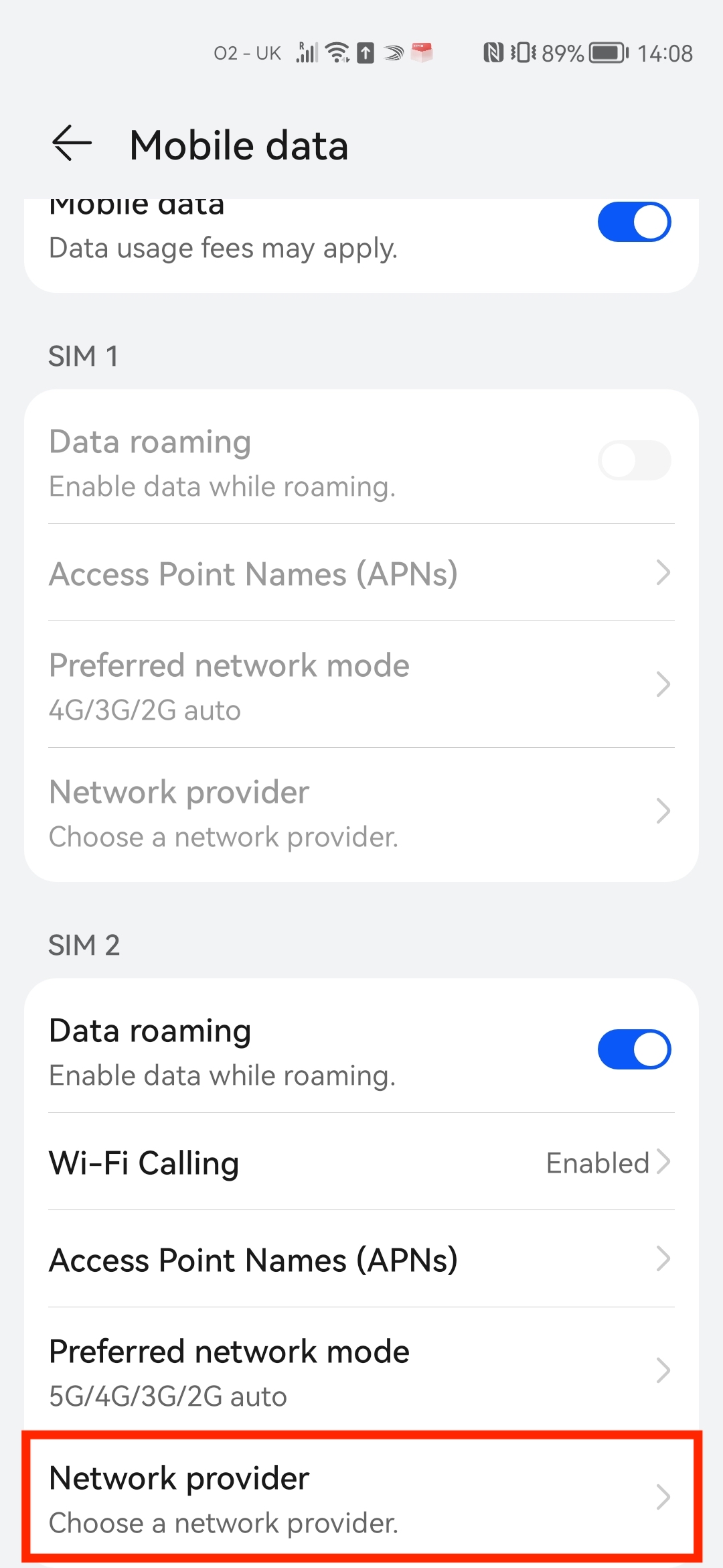 Manual Network Selection on a Huawei Device – eSIMzero Support