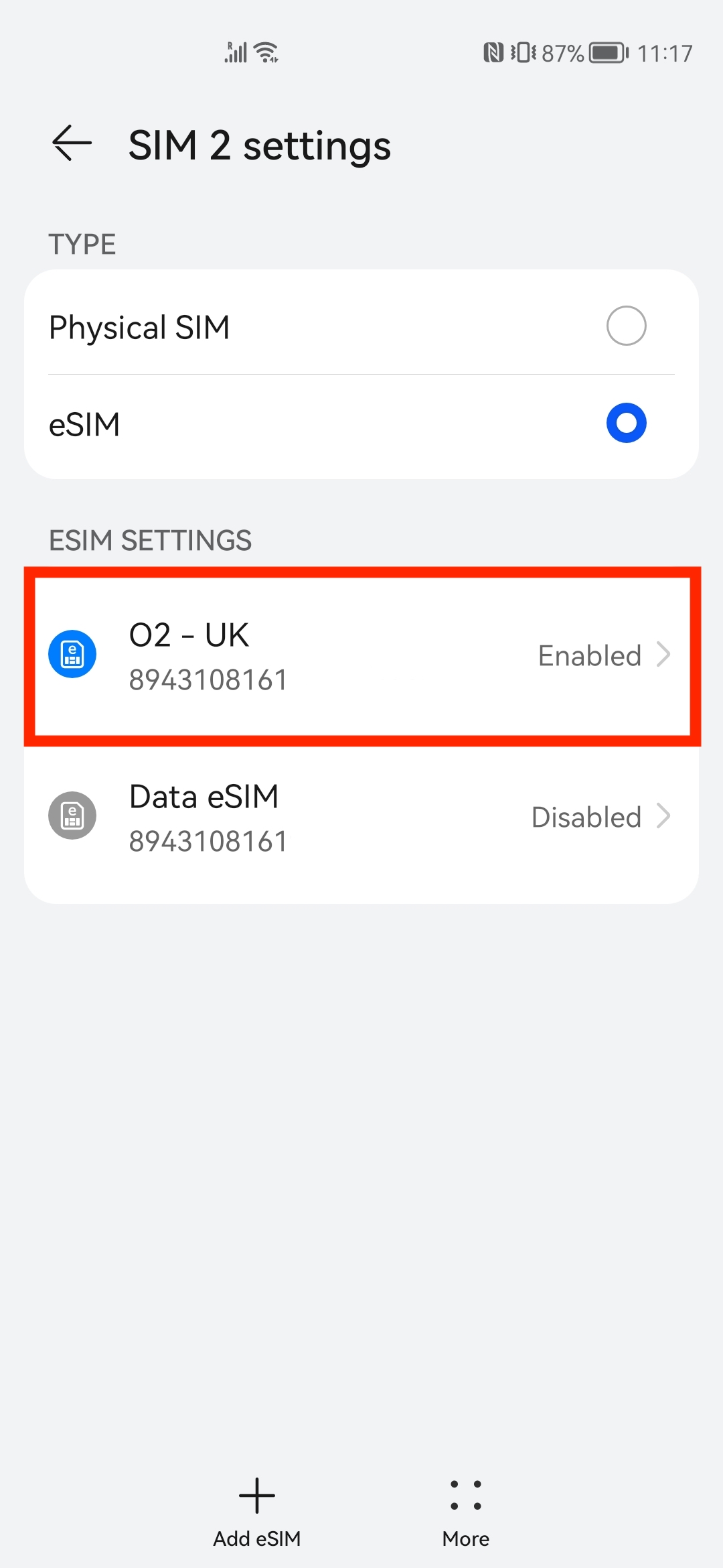How to Uninstall an eSIM from Huawei Device – eSIMzero Support